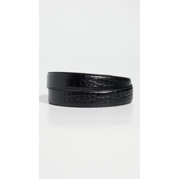 Women\'s The Jordan Croc Embossed Belt, Black/nickel, M❤️